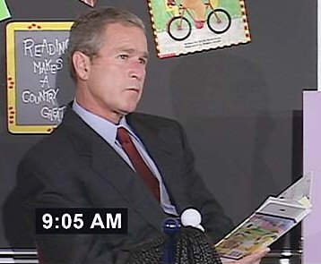 Bush read to kids while the towers burned